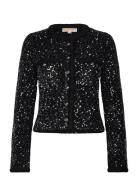 Sequin Pkt Snap Jkt Michael Kors Black