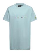 Multi Colour Embroidery T-Shirt Lyle & Scott Blue