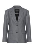 Fiorella Pin Stripe Blazer French Connection Grey