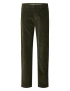 Slh196-Straight Miles Cord Pants W Noos Selected Homme Green