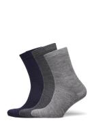 Fine Wool Rib Socks - 3-Pack Mp Denmark Grey