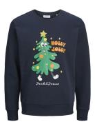 Jjxmas Jolly Sweat Crew Neck Jack & J S Navy