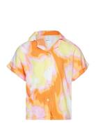 Blouse Shirt Viscose Aop Lindex Orange