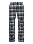 Checked Brushed Pyjama Pants Lindbergh Blue