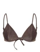 Swim Bra Line Wire Lurex Lindex Brown