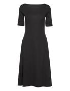 Stretch Cotton Midi Dress Lauren Ralph Lauren Black