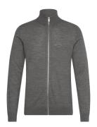 Merino Stand Up Collar Cardigan Lindbergh Grey