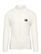 Tjw Zip-Thru Cable Cardigan Tommy Jeans Cream