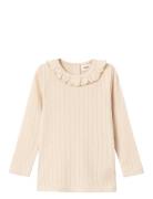 Nmfrachel Nis Ls Slim Top Lil Noos Lil'Atelier Cream