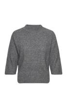 Pony Knit Blouse A-View Grey