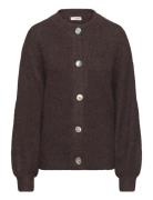 Patrisia Solid Knit Cardigan A-View Brown