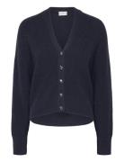 Kyle Cropped Rib Cardigan Dante6 Navy