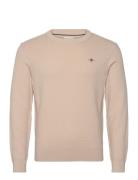 Structured Cotton C-Neck GANT Beige