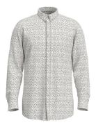 Slhslim-Ethan Shirt Ls Aop Noos Selected Homme White