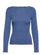 Rmwbalta Modal Ls Boatneck Blouse RM By Rosemunde Blue