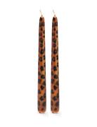 Leopard Candle - Set Of 2 Anna + Nina Brown