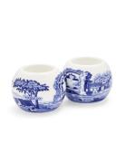 Blue Italian Tealight Holders - Set Of 2 Spode Blue