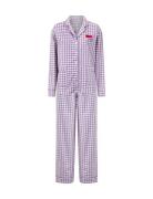 Chill Pill Gingham Pyjama Anna + Nina Purple