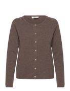 Rwlaica Ls O-Neck Raglan Cardigan Rosemunde Brown