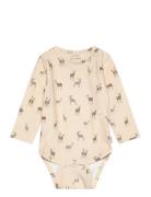 Body L/S Printed Petit Piao Beige