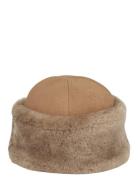 Dora Shearling Hat Becksöndergaard Brown