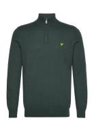 Cotton Merino Quarter Zip Jumper Lyle & Scott Green