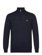 Cotton Merino Quarter Zip Jumper Lyle & Scott Navy