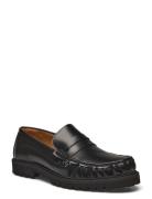 Slhhugo Leather Penny Loafer Selected Homme Black