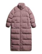 Maxi Longline Puffer Jacket Superdry Purple