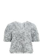 Objsparta S/S V-Neck Top 136 Object Silver