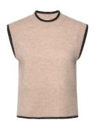 Slfalva O-Neck Knit Vest D2 Selected Femme Beige