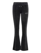 Lisa Regal Velour Straight Leg Track Pant Juicy Couture Black