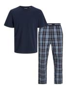 Jacluca Ss Tee And Woven Pants Giftbox Jack & J S Navy