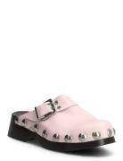 Retro Leather Clog Ganni Pink