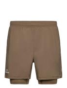 Nwlfast 2In1 Zip Pocket Shorts Newline Brown