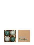 Xmas Stories Ball Pendants 40Mm Design Letters Green