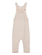 Long Knitted Dungarees Mango Beige