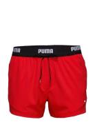 Puma Swim Men Logo Short Length Swim Shorts 1P Puma Swim Red