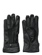 Slhpoul Leather Gloves Selected Homme Black