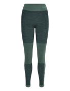 Hmlclea Seamless Mid Waist Tights Hummel Green