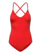 Puma Swim Women Vneck Padded Swimsuit 1P Puma Swim Red