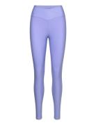 Overlap High Waist Tights Casall Blue