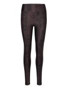 Printed High Waist Tights Röhnisch Brown