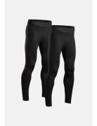 Men's Compression Long Tights 2-Pack Danish Endurance Black