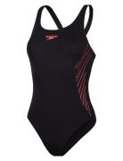 Womens Placement Muscleback Speedo Black