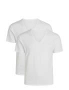 2-Pack Men Bamboo V-Neck Undershirt URBAN QUEST White