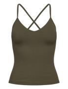 Studio Rib Strap Tank Björn Borg Khaki