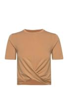 Delight Short Wrap Tee Casall Brown