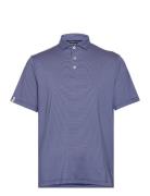 Classic Fit Striped Jersey Polo Shirt Ralph Lauren Golf Blue