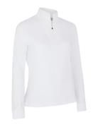 1/4 Zip Chev Top Callaway White